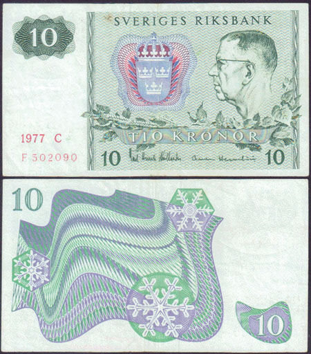 1977 Sweden 10 Kronor L002033